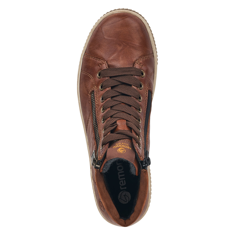 REMONTE Damen Stiefelette cognac braun D0772-22 mit TEX REMONTE Damen Stiefelette cognac braun D0772-22 mit TEX