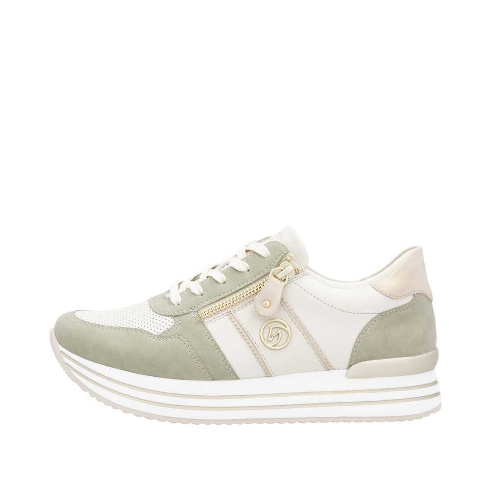 REMONTE Damen Sneaker weiß grün D1327-80 Plateausohle REMONTE Damen Sneaker weiß grün D1327-80 Plateausohle