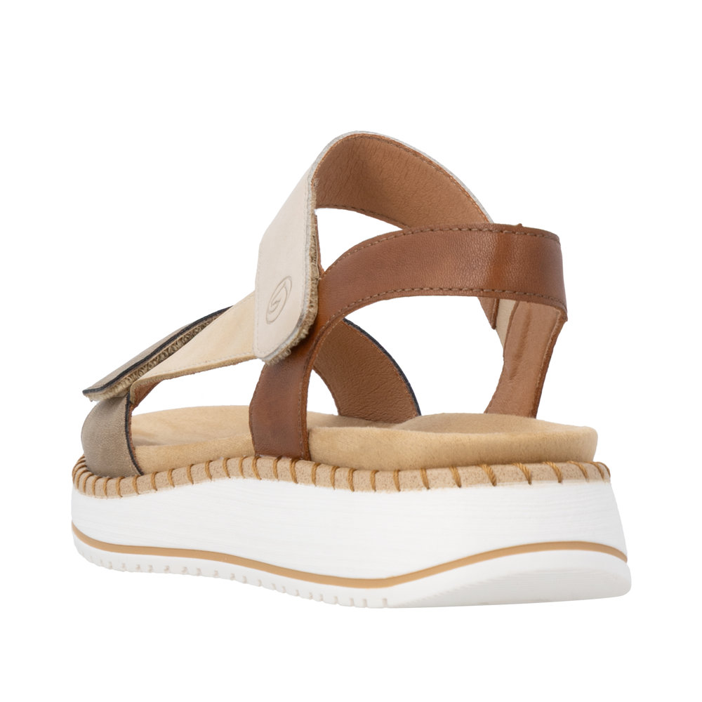 REMONTE Damen Sandale braun beige D3J50-92 Wechselfußbett