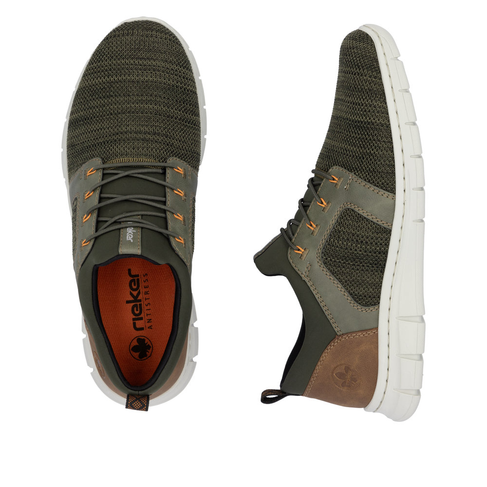 RIEKER Herren Sneaker Slipper grün B7796-54 leicht