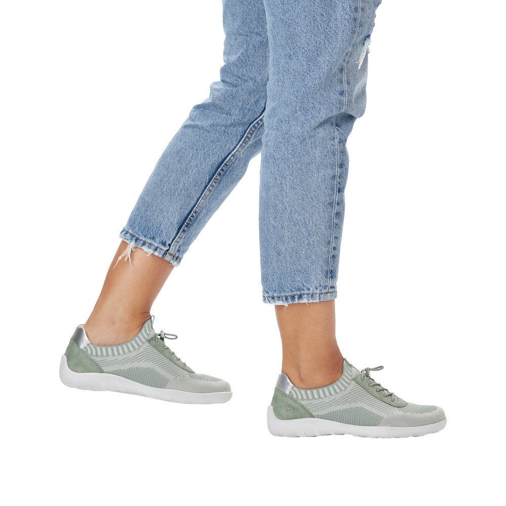 REMONTE Damen Sneaker Slipper grün R3518-52 Leichtgewicht