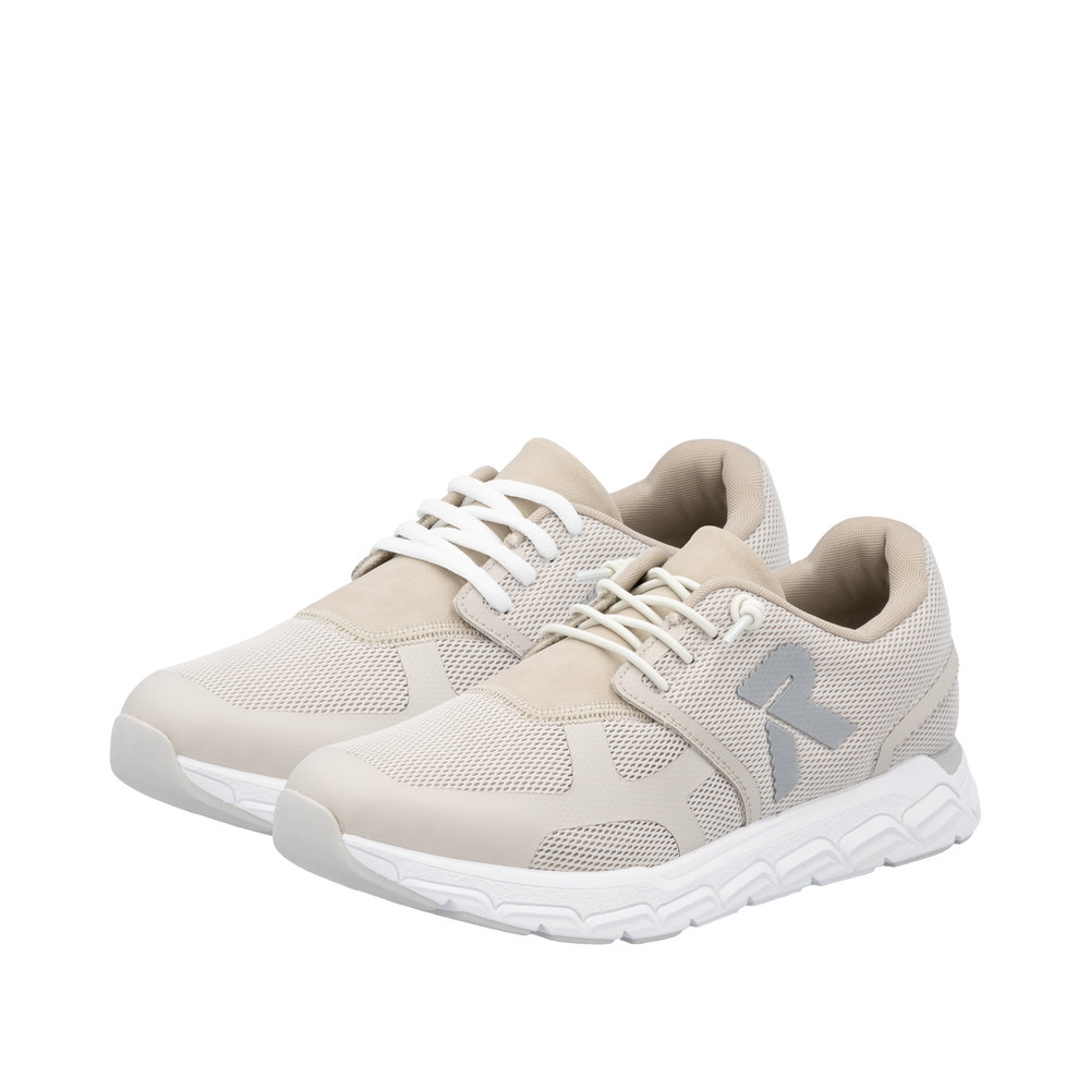 RIEKER Damen Sneaker Slipper beige M9000-60 Gummizug