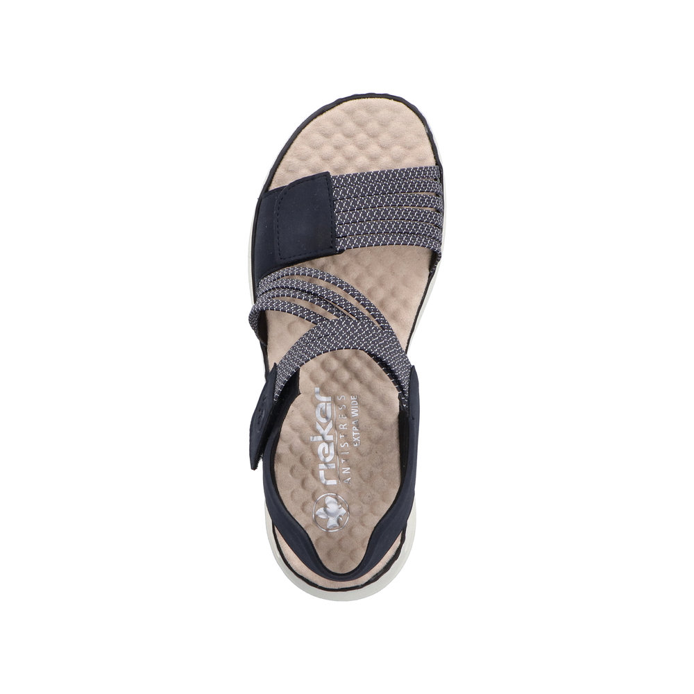 RIEKER Damen Sandale blau 65671-14 Weite H