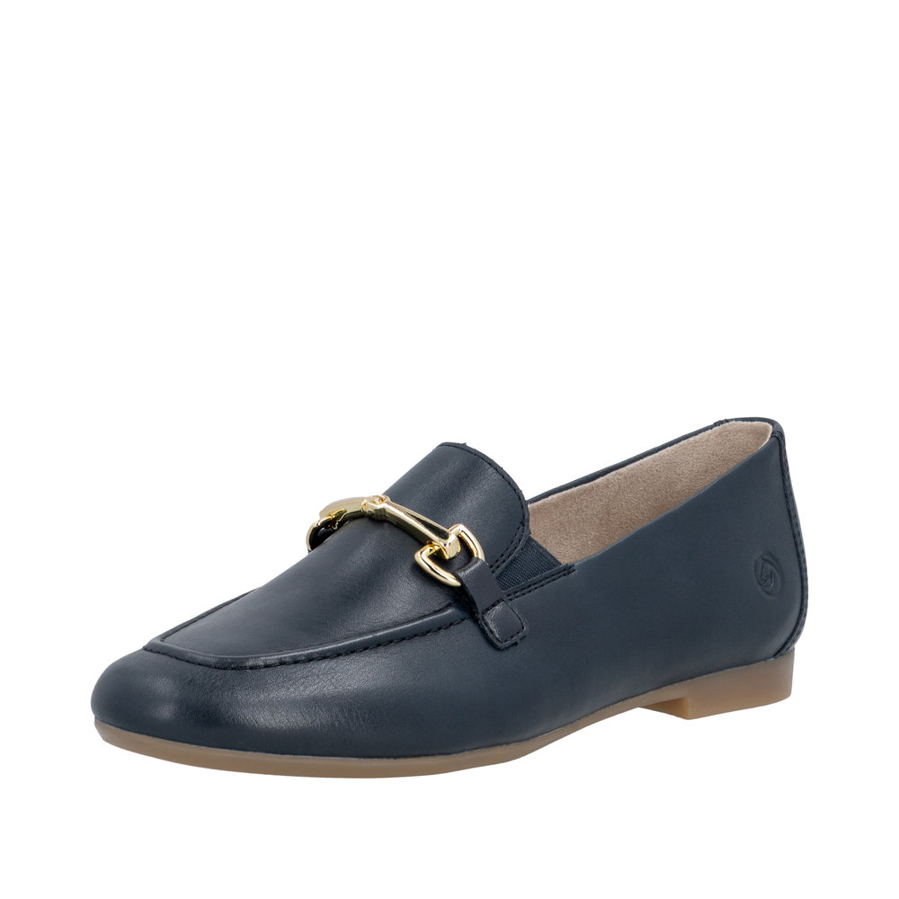REMONTE Damen Loafer blau D0K13-14 echt Leder