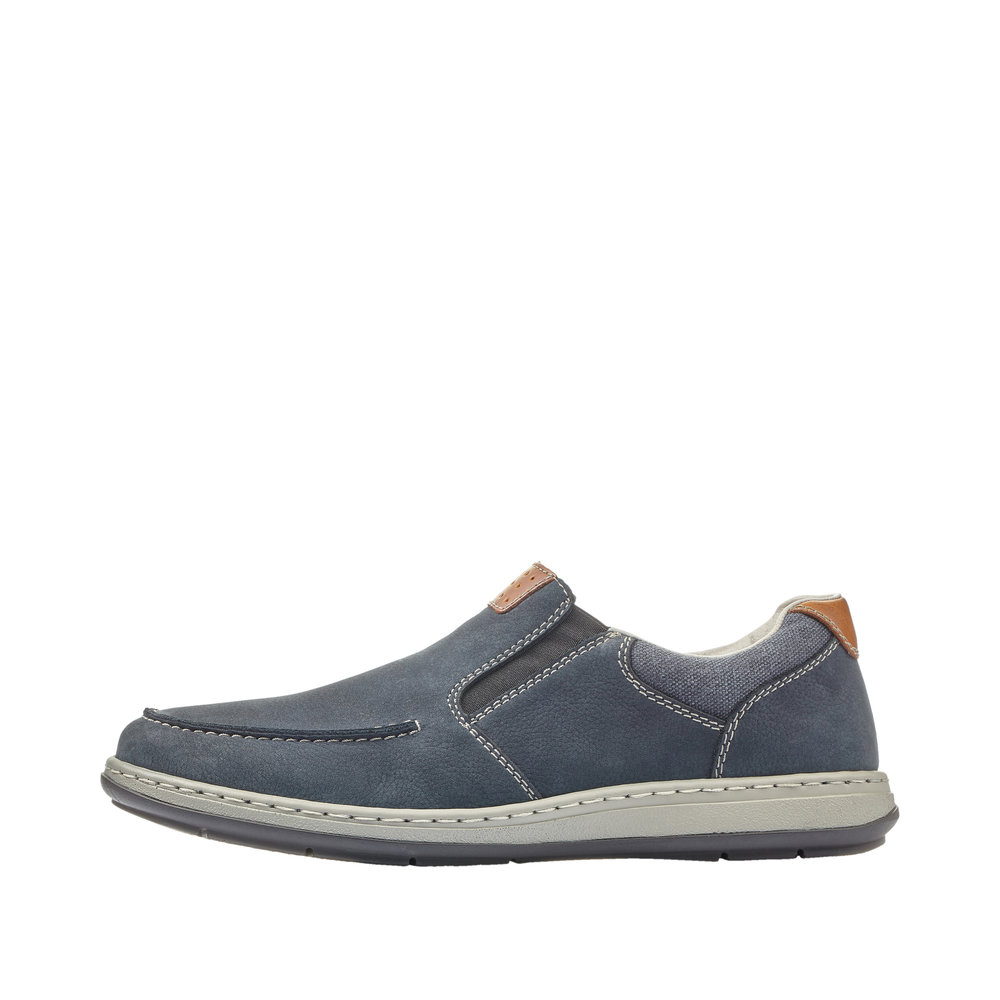 RIEKER Herren Halbschuh Slipper blau 17360-15