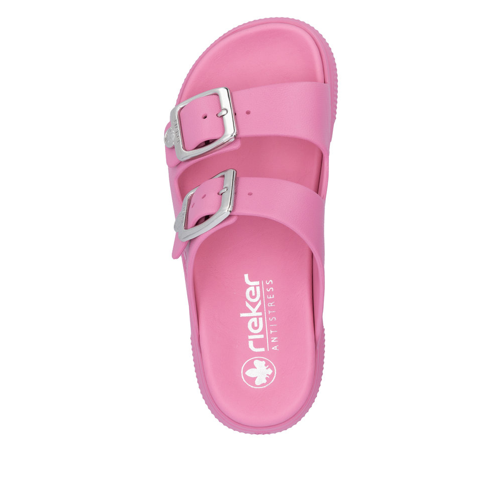 RIEKER Damen Pantolette Pink P2180-34 EVA Sohle