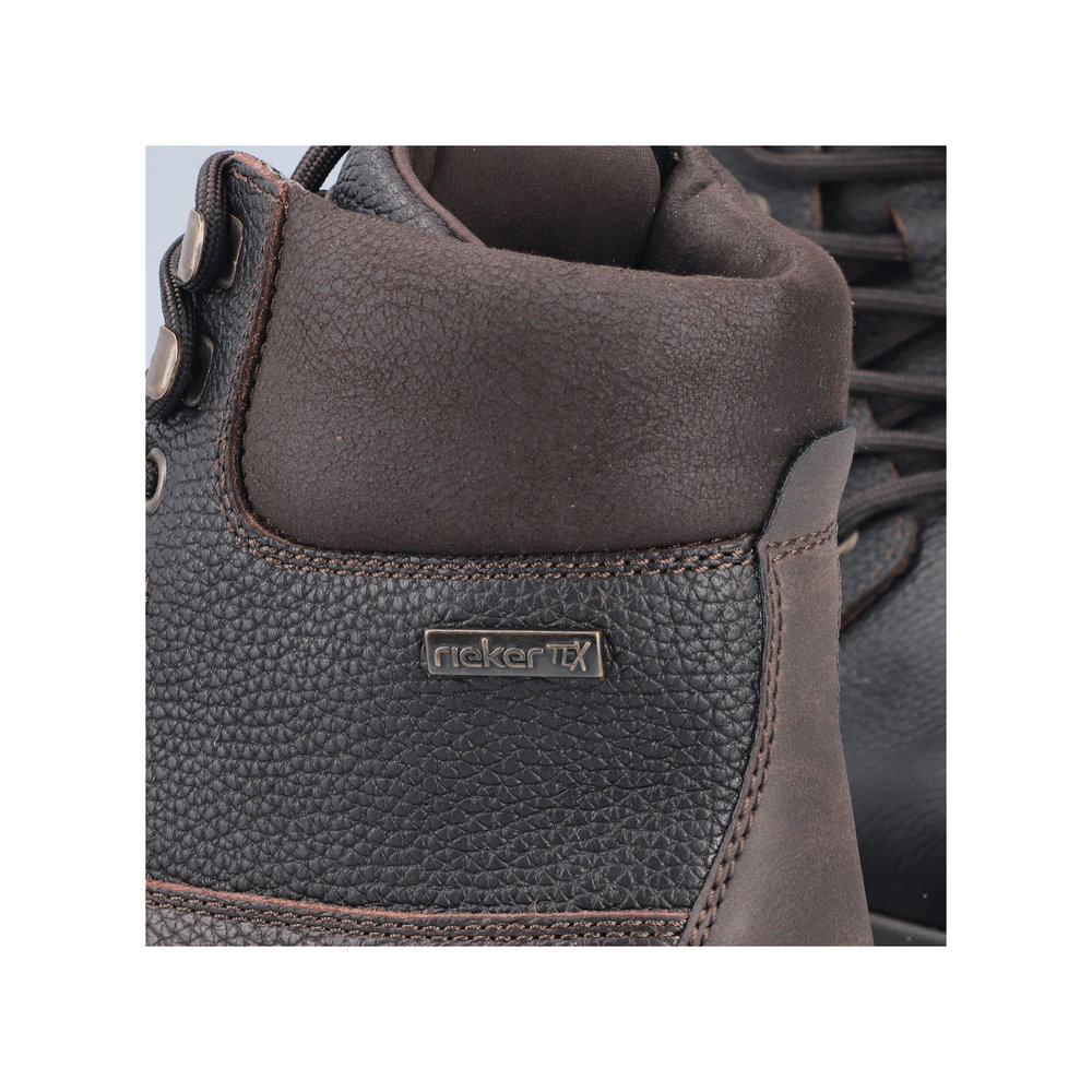 RIEKER Herren Stiefelette braun F7024-25 echt Leder mit TEX