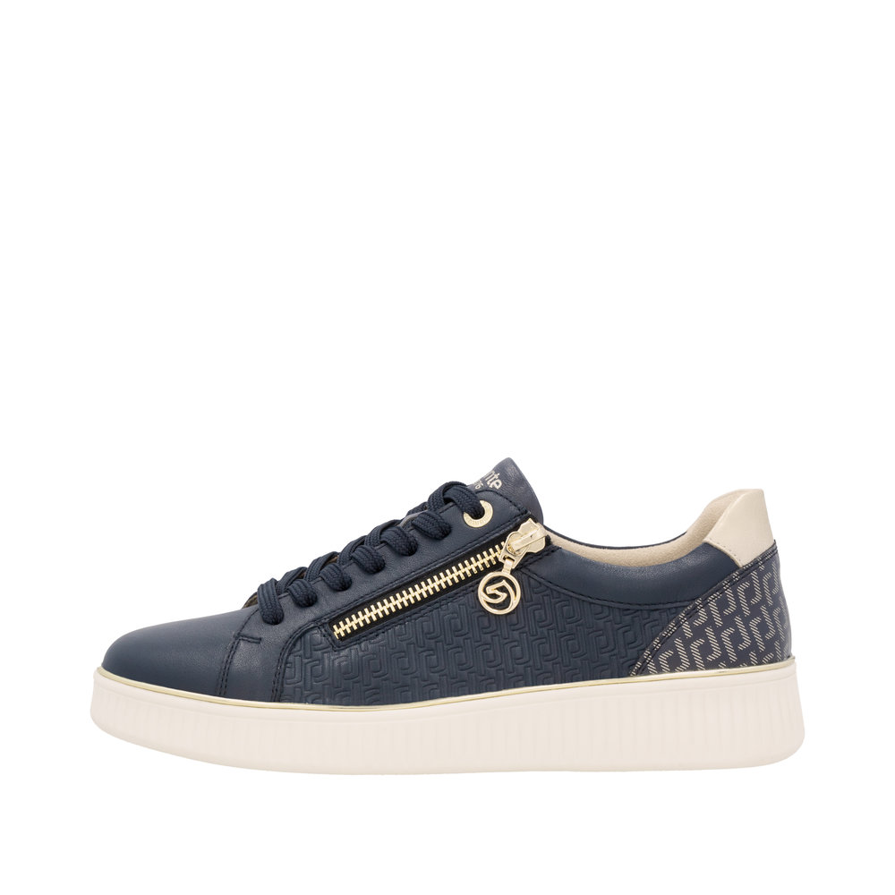 REMONTE Damen Sneaker dunkelblau gold D2E00-14