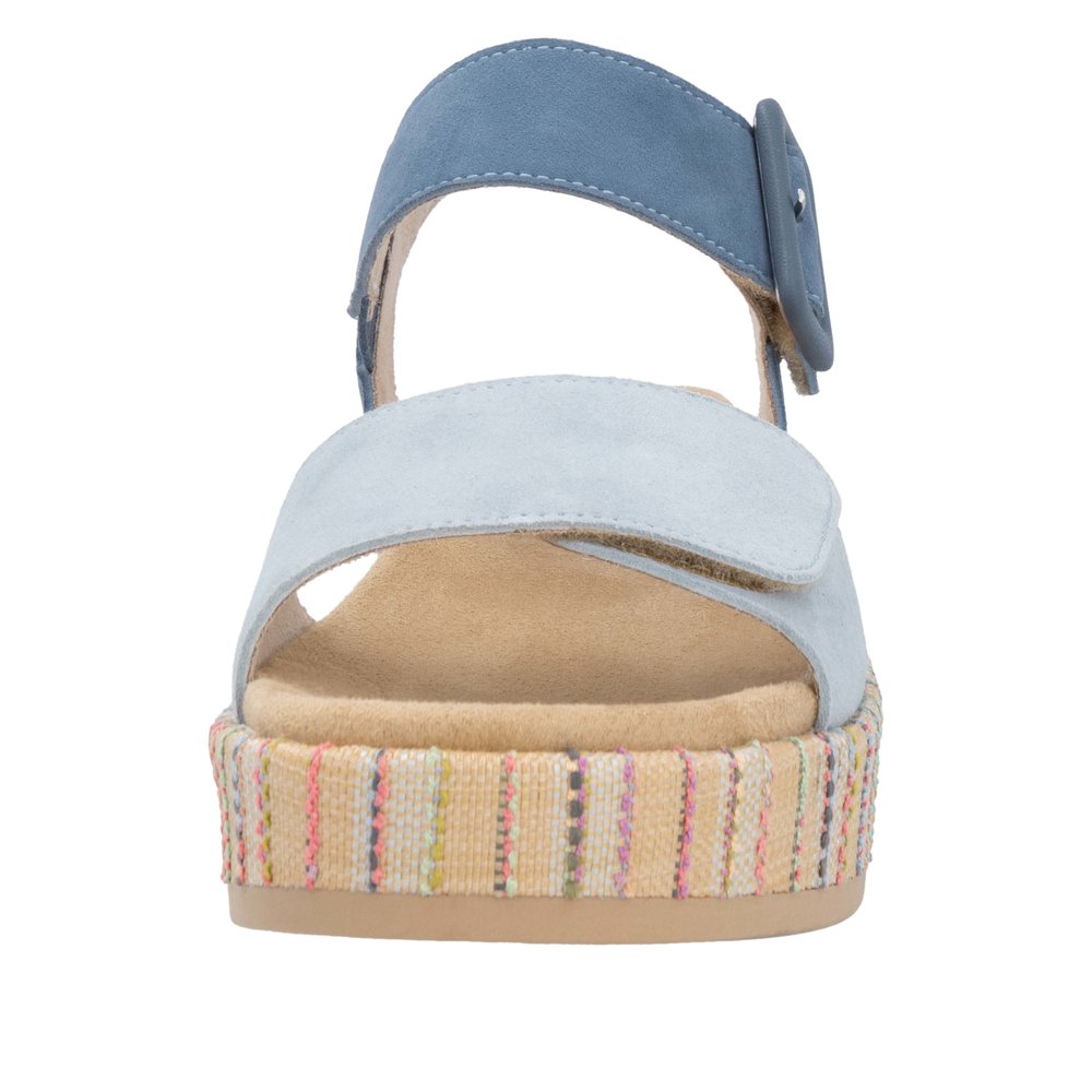 REMONTE Damen Sandale blau D1N54-12 echt Leder