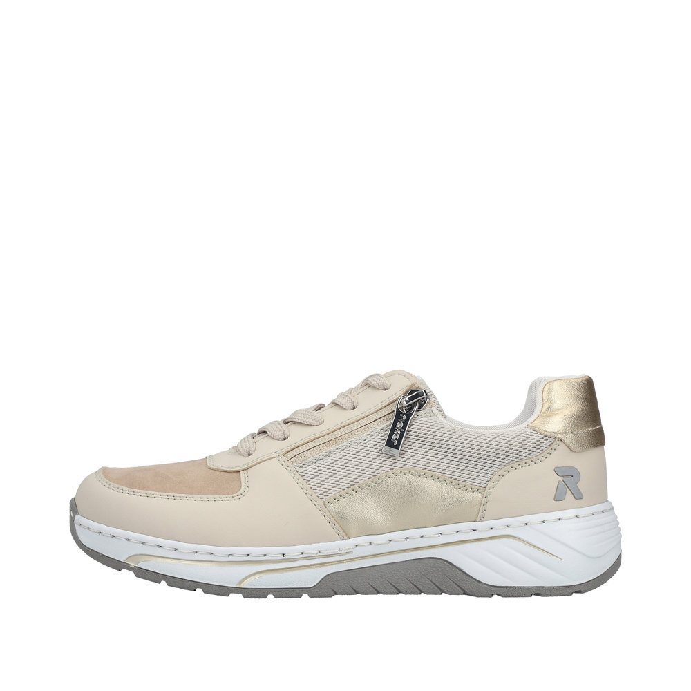 RIEKER Damen Sneaker beige 53101-60 mit Reißverschluss RIEKER Damen Sneaker beige 53101-60 mit Reißverschluss