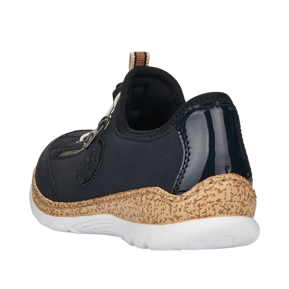 RIEKER Damen Sneaker Slipper blau N6263-14 Memosoft