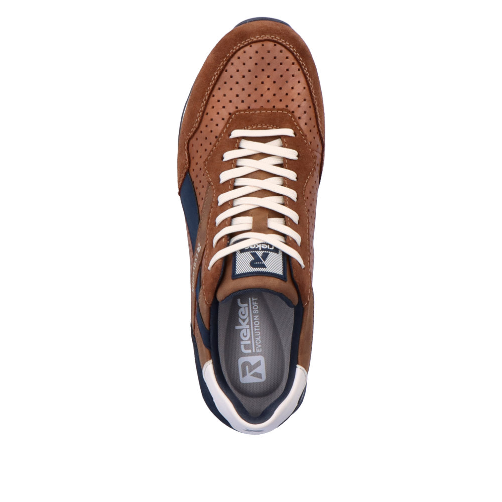 RIEKER Herren Sneaker braun kombi U0302-24