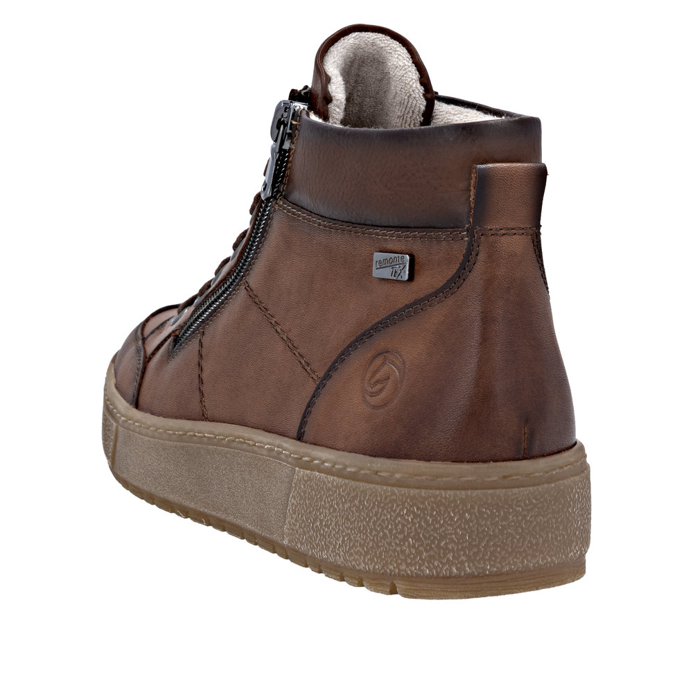 REMONTE Damen Stiefelette braun D2T70-24 echt Leder mit TEX
