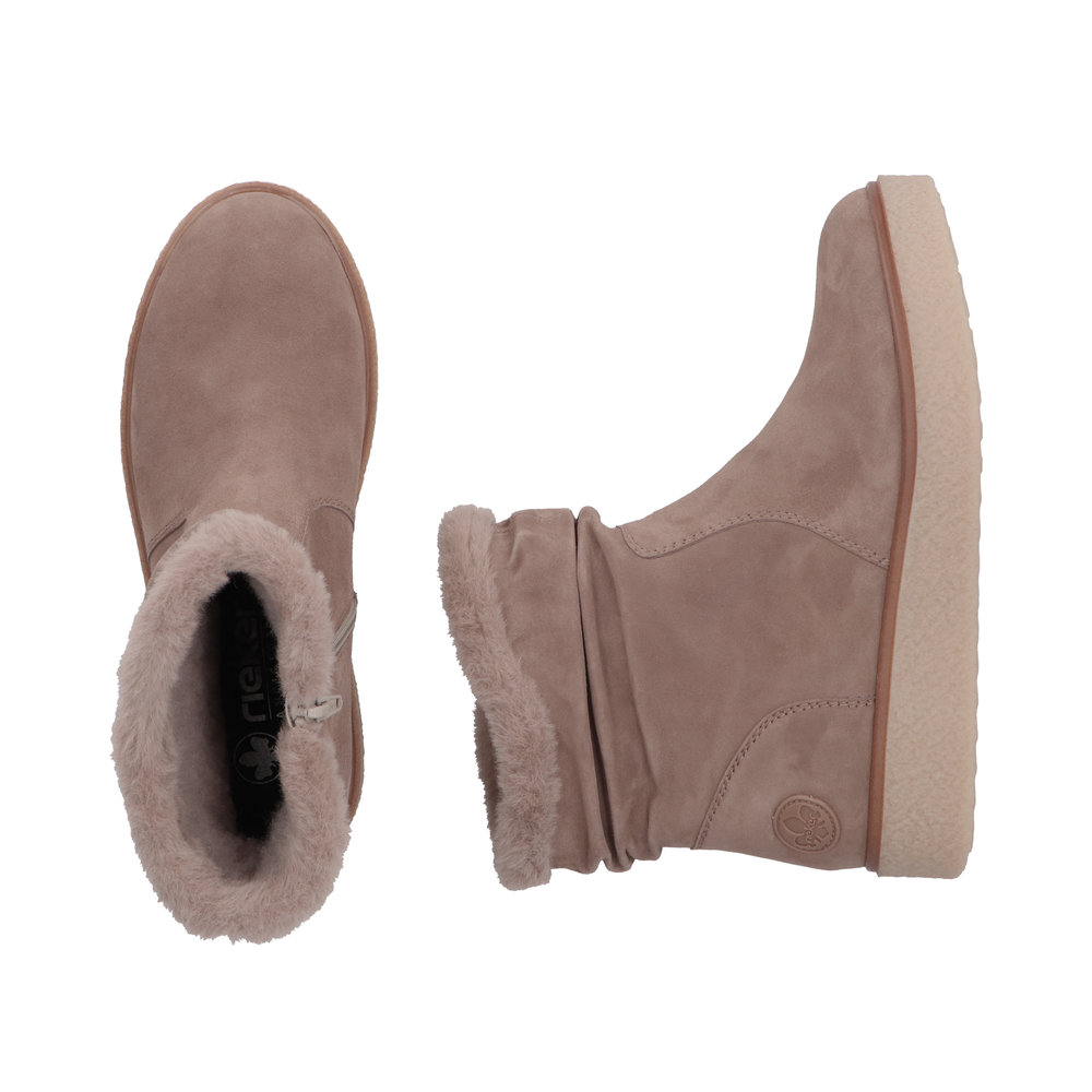 RIEKER Damen Stiefelette beige Y0070-24 echt Leder