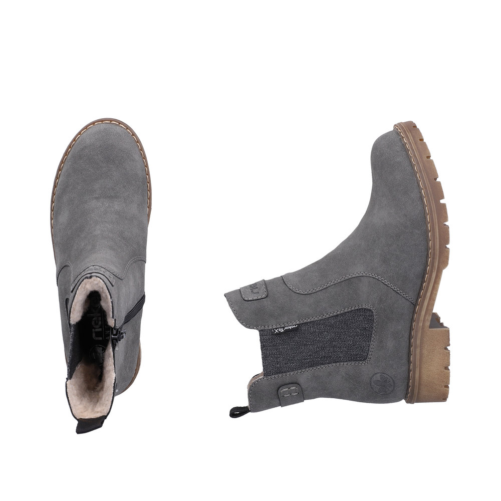 RIEKER Damen Stiefelette Chelsea Boots grau Y9160-45 mit TEX
