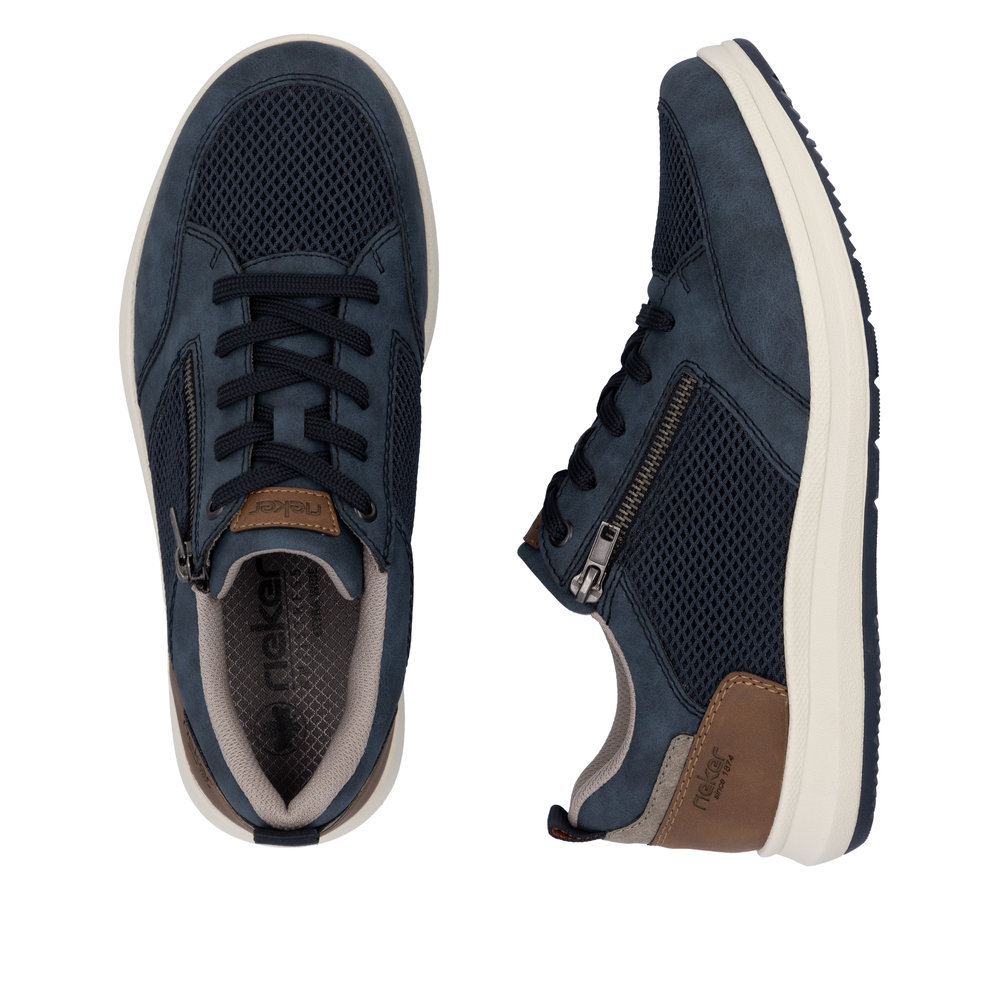 RIEKER Herren Sneaker blau 16901-14 Freizeitschuh