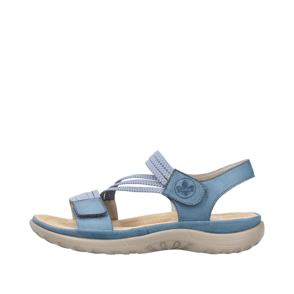 RIEKER Damen Sandale blau 64870-14 sportlich