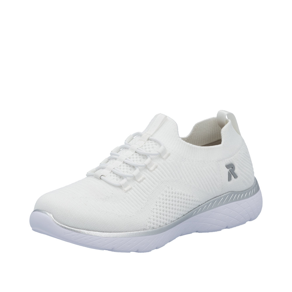 RIEKER Damen Sneaker Slipper weiß M5074-80 leicht luftig