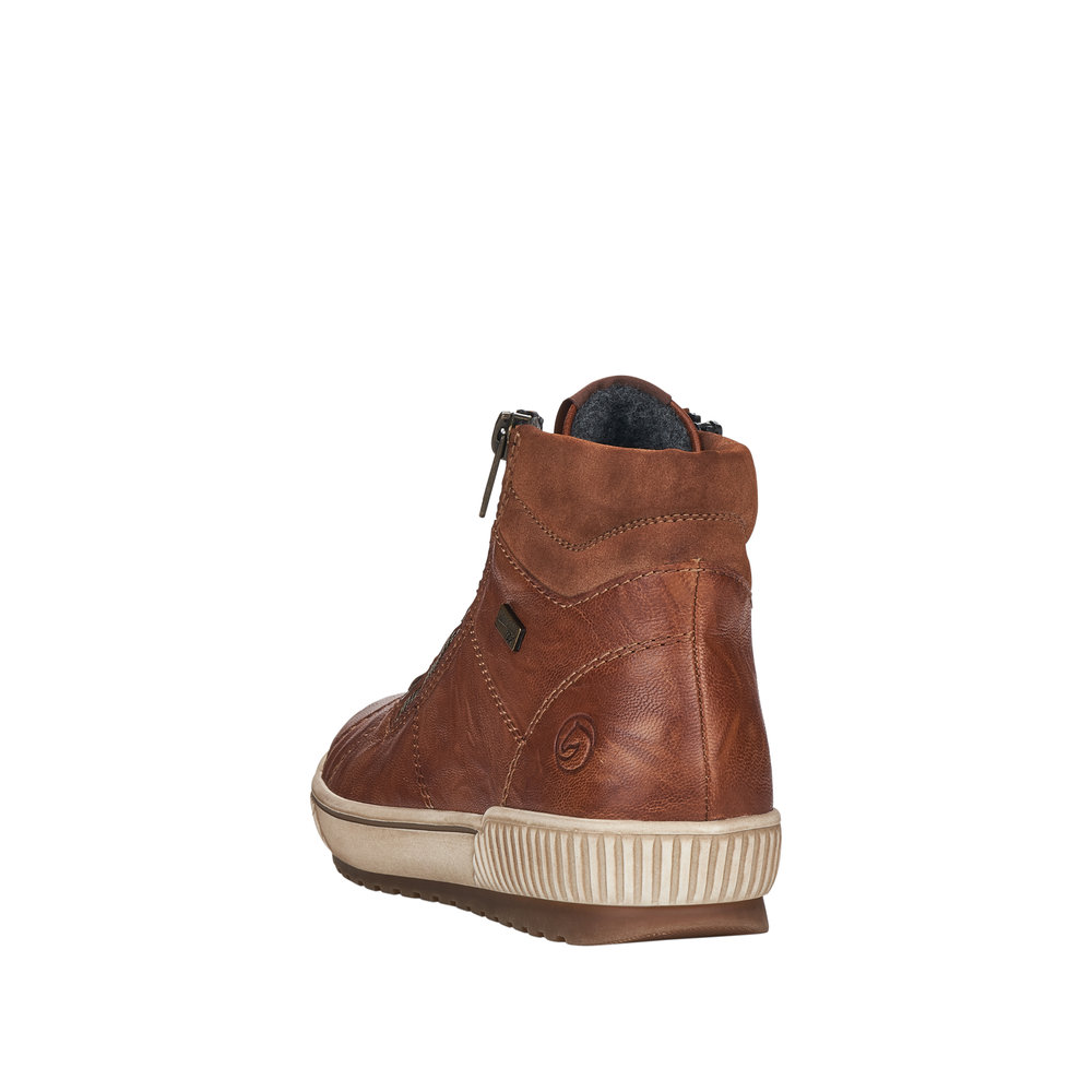 REMONTE Damen Stiefelette cognac braun D0772-22 mit TEX REMONTE Damen Stiefelette cognac braun D0772-22 mit TEX