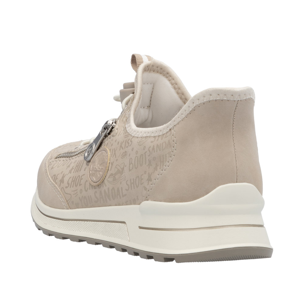 RIEKER Damen Sneaker Slipper beige N1455-62 Ready to Go