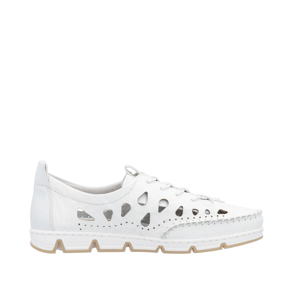RIEKER Damen Slipper weiß 49956-80 luftig