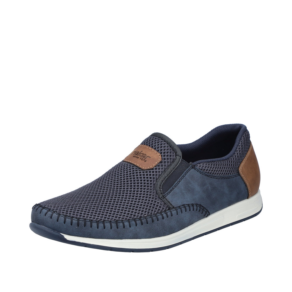 RIEKER Herren Halbschuh Slipper blau 11954-14