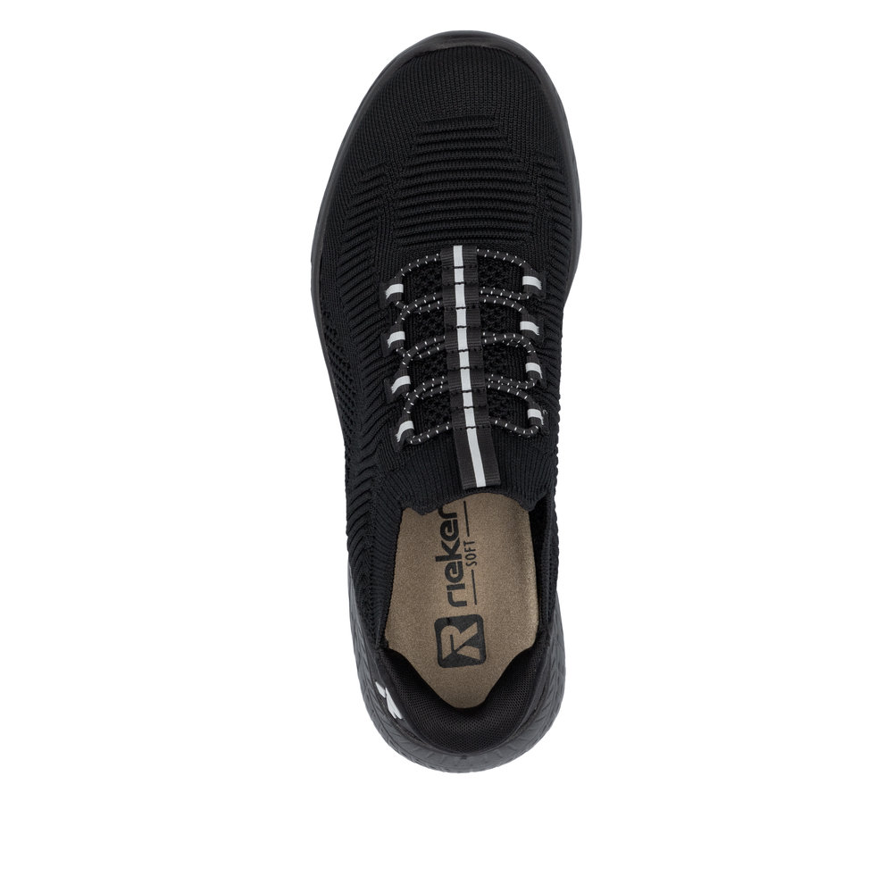 RIEKER Damen Sneaker Slipper schwarz M5066-00 Ready2Go