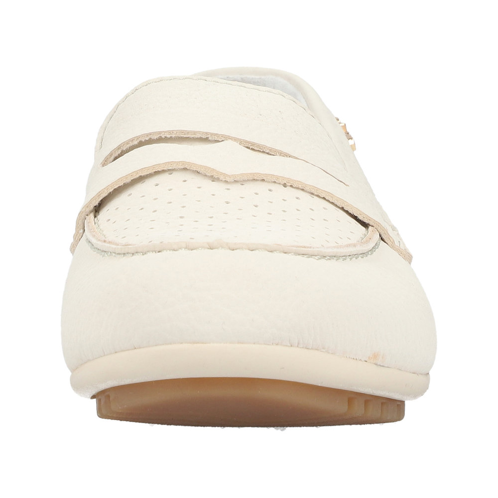 RIEKER Damen Loafer Mokassin creme weiß 43862-80