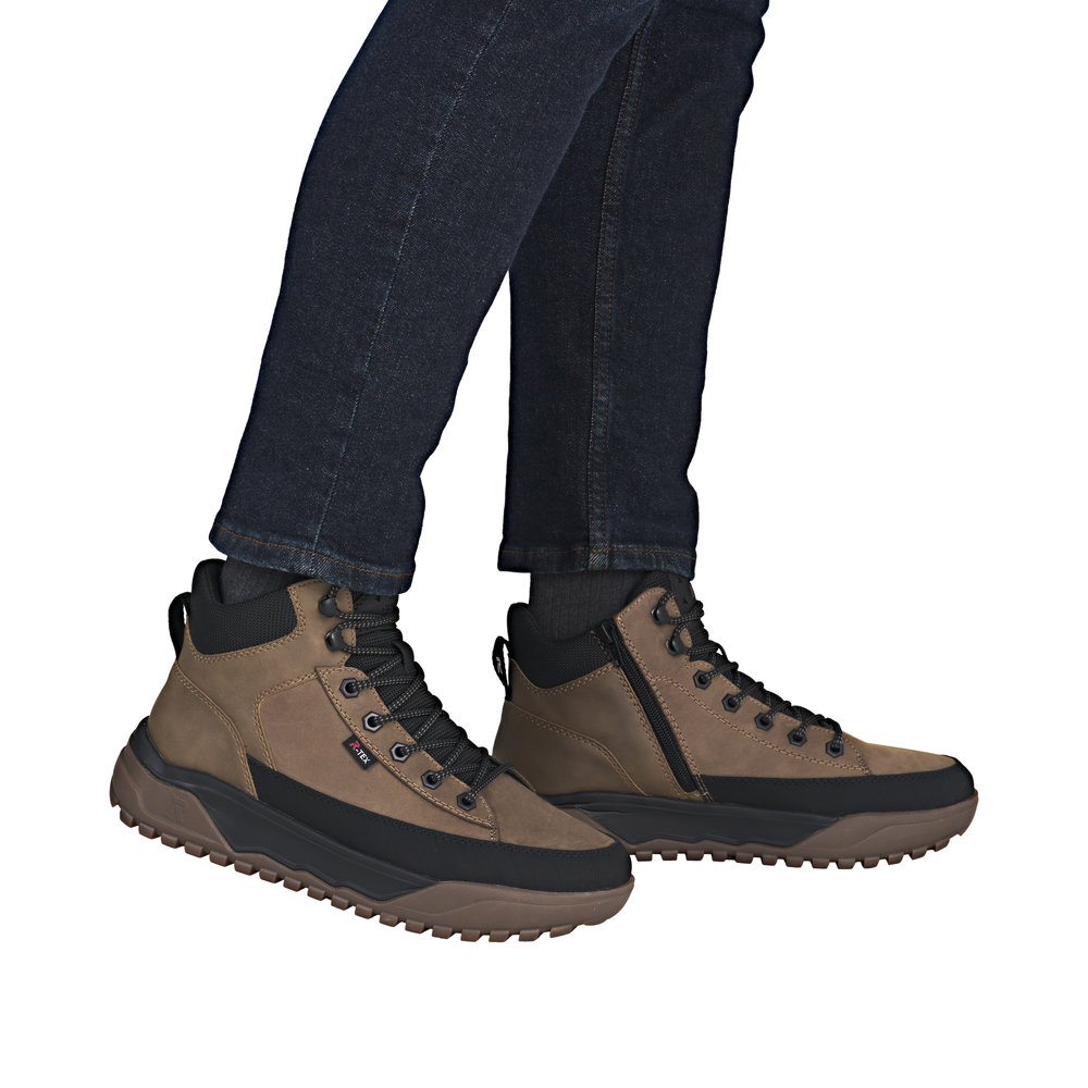 RIEKER Herren Stiefelette braun U1571-20 mit TEX