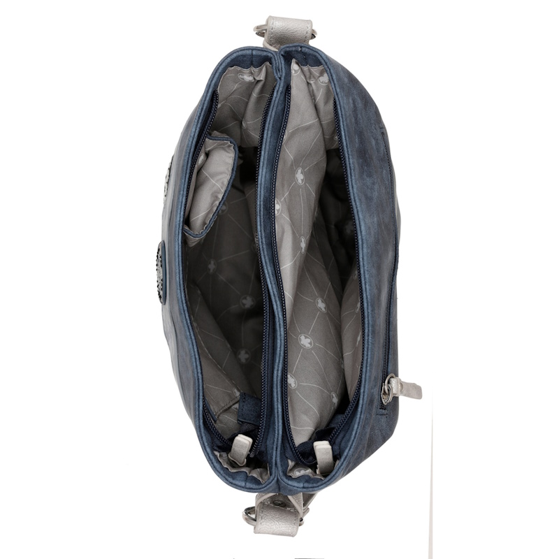 RIEKER Damen Tasche Schultertasche blau H1346-16 Crossbody-bag