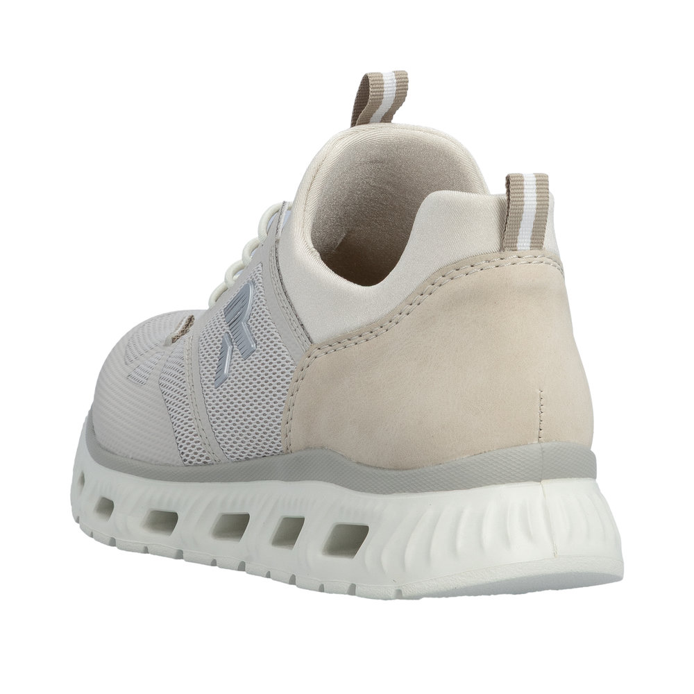 RIEKER Damen Sneaker beige M6078-60 Gummizug sehr leicht