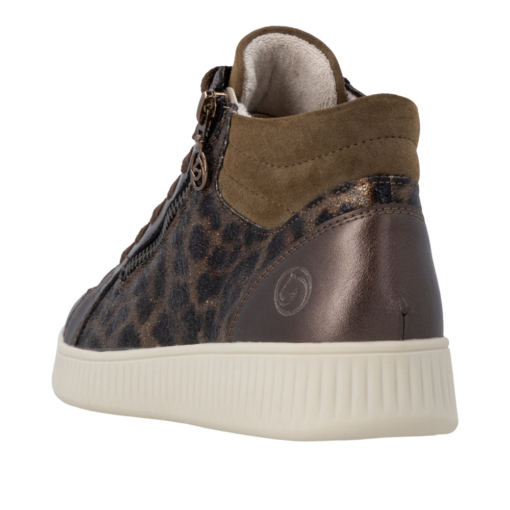 REMONTE Damen Stiefelette braun D2E70-90 mit Leo Print REMONTE Damen Stiefelette braun D2E70-90 mit Leo Print