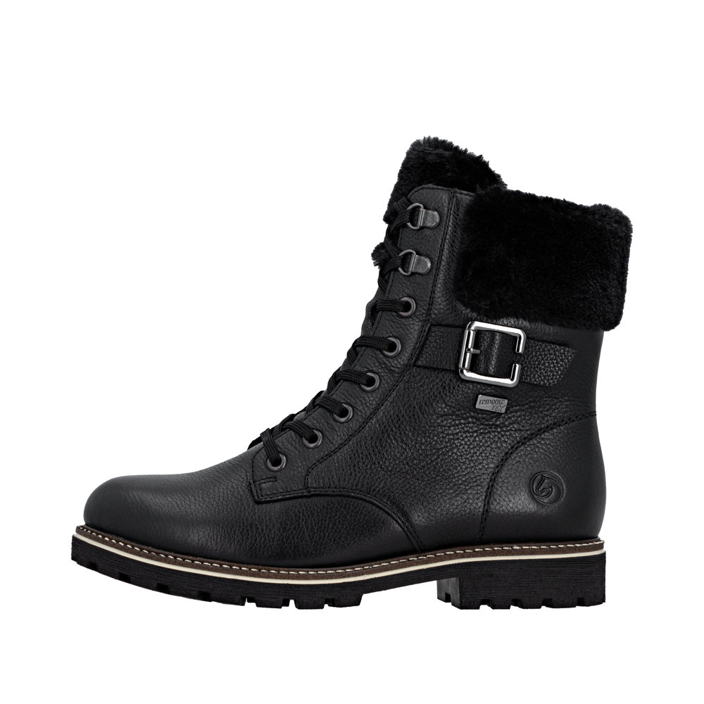 REMONTE Damen Boots Stiefelette schwarz D8481-00 mit Schurwolle REMONTE Damen Boots Stiefelette schwarz D8481-00 mit Schurwolle