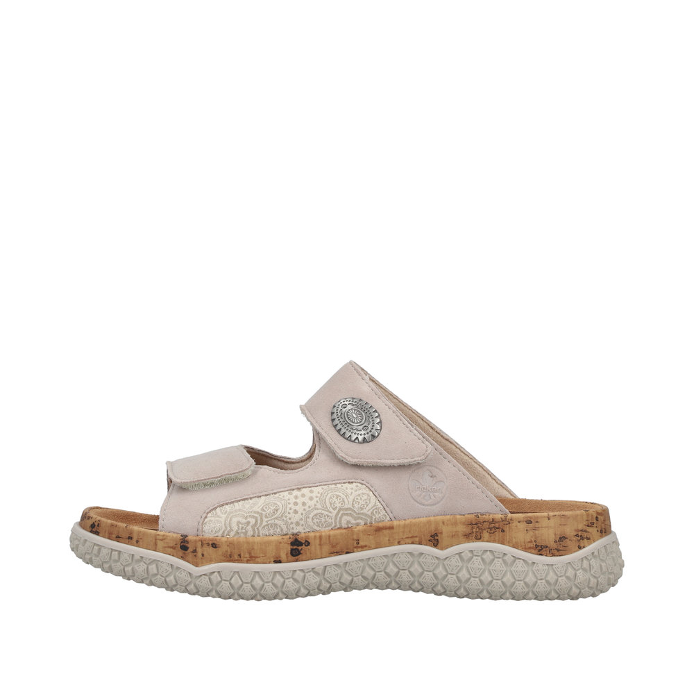 RIEKER Damen Pantolette beige V0302-60 extra weit