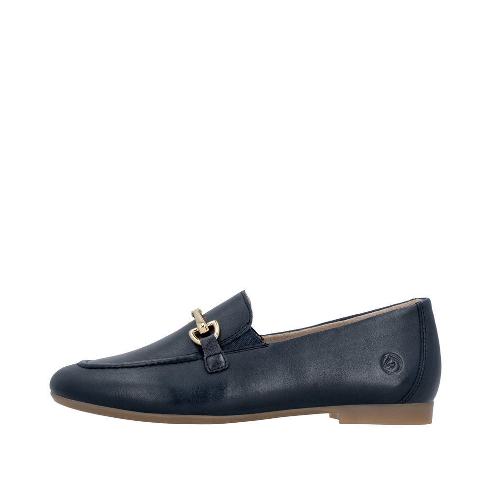 REMONTE Damen Loafer blau D0K13-14 echt Leder