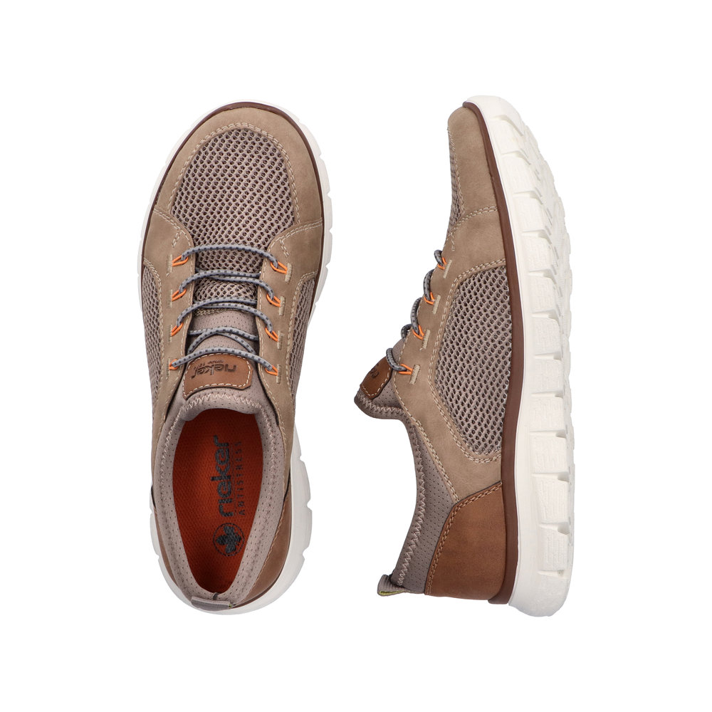RIEKER Herren Sneaker Slipper braun B6660-64 luftdurchlässig