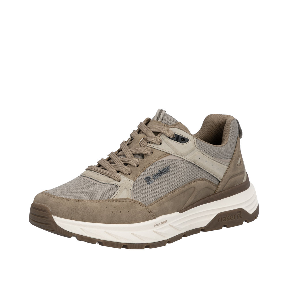 RIEKER Herren Sport Sneaker beige braun 06101-64 Gel-Einlage