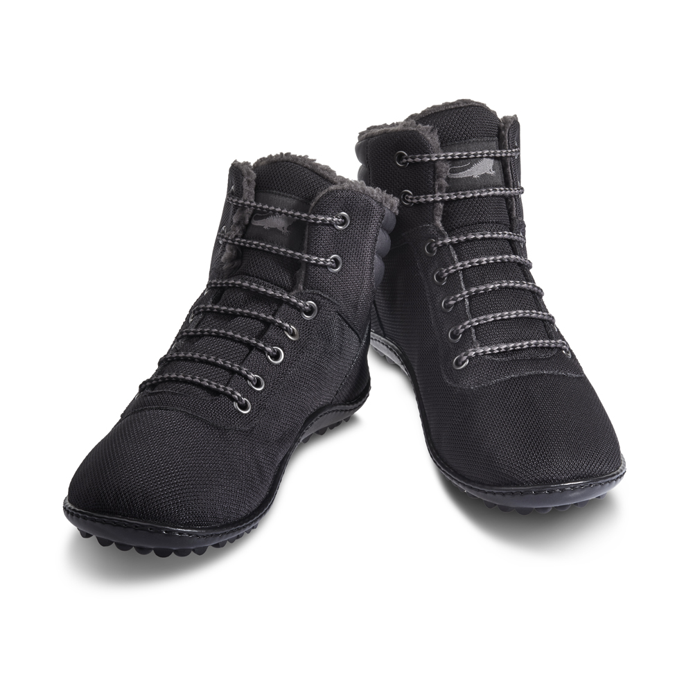 LEGUANO Kosmo schwarz Barfußschuhe warm