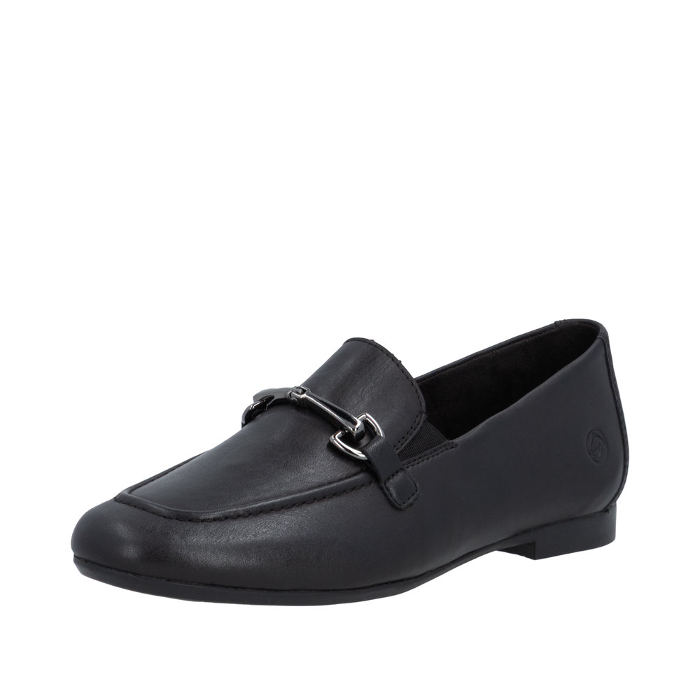 REMONTE Damen Loafer schwarz D0K13-00 Leder