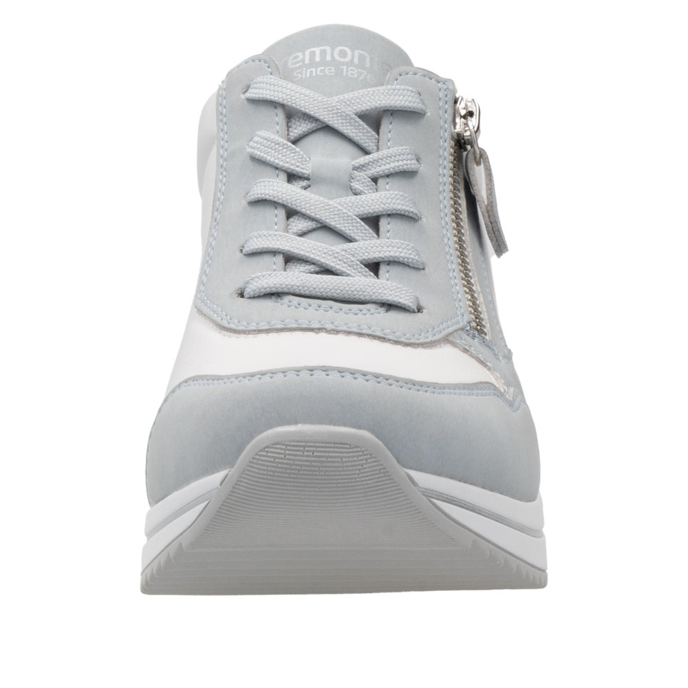 REMONTE Damen Sneaker weiß hellblau D0T01-12 vegan