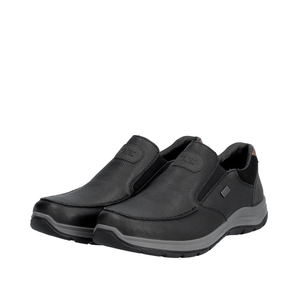 RIEKER Herren Slipper schwarz 03651-00 mit TEX