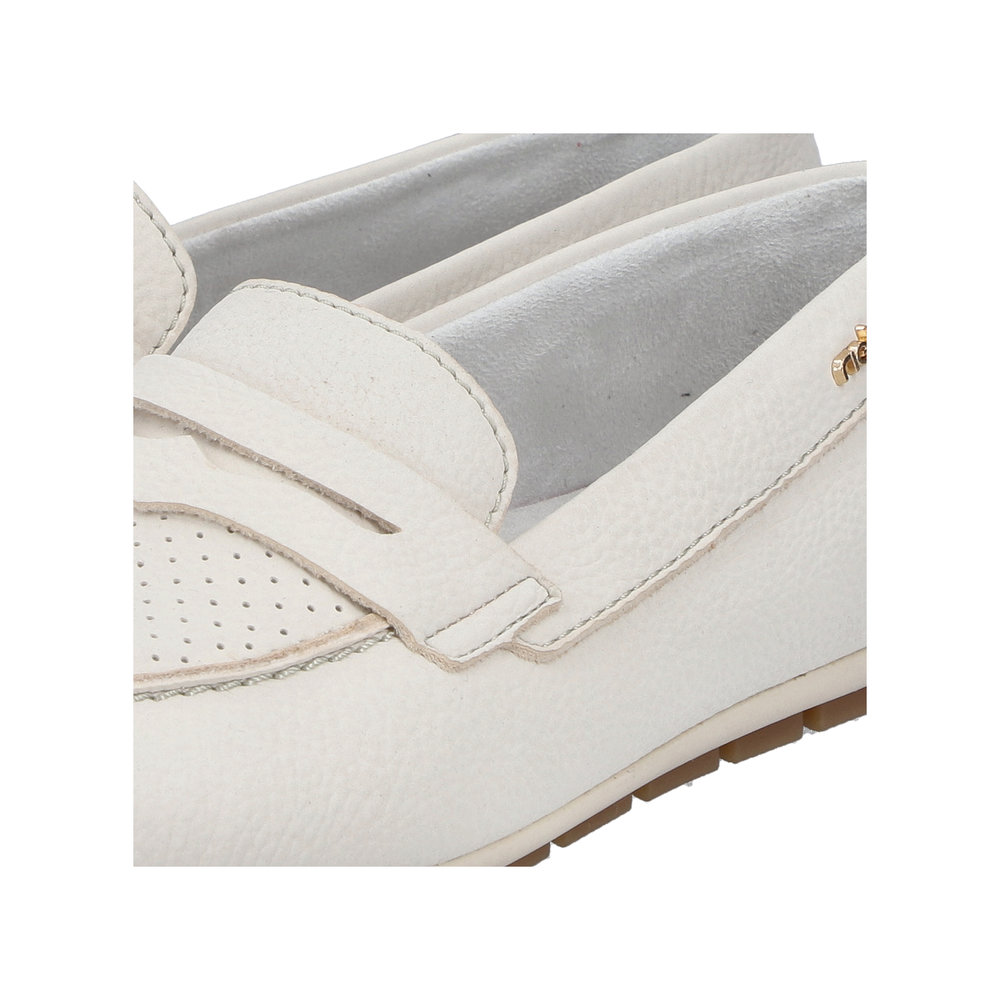 RIEKER Damen Loafer Mokassin creme weiß 43862-80