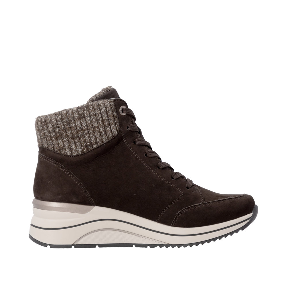 REMONTE Damen Stiefelette braun D0T77-25 mit Keilabsatz 55 mm
