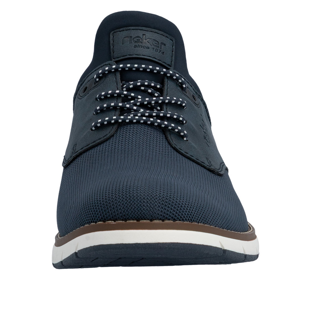 RIEKER Herren Halbschuh Slipper blau 11359-14 Gummizug