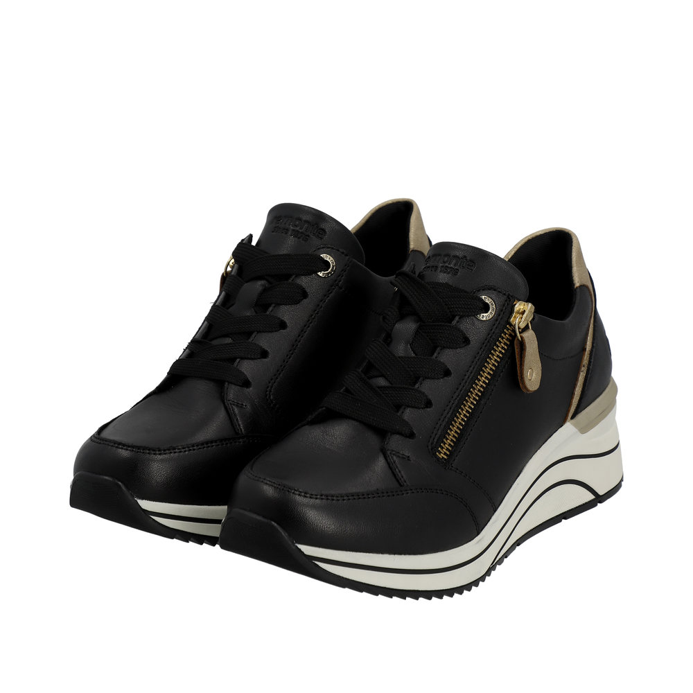REMONTE Damen Sneaker schwarz D0T03-01 echt Leder REMONTE Damen Sneaker schwarz D0T03-01 echt Leder
