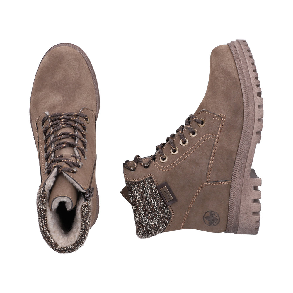 RIEKER Damen Stiefelette Boots braun Y7621-25 Biker-Style RIEKER Damen Stiefelette Boots braun Y7621-25 Biker-Style