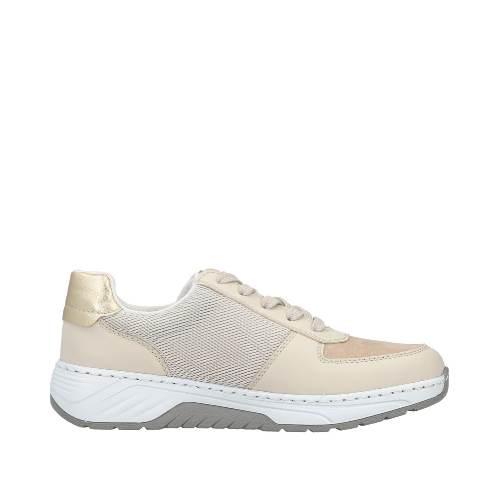 RIEKER Damen Sneaker beige 53101-60 mit Reißverschluss