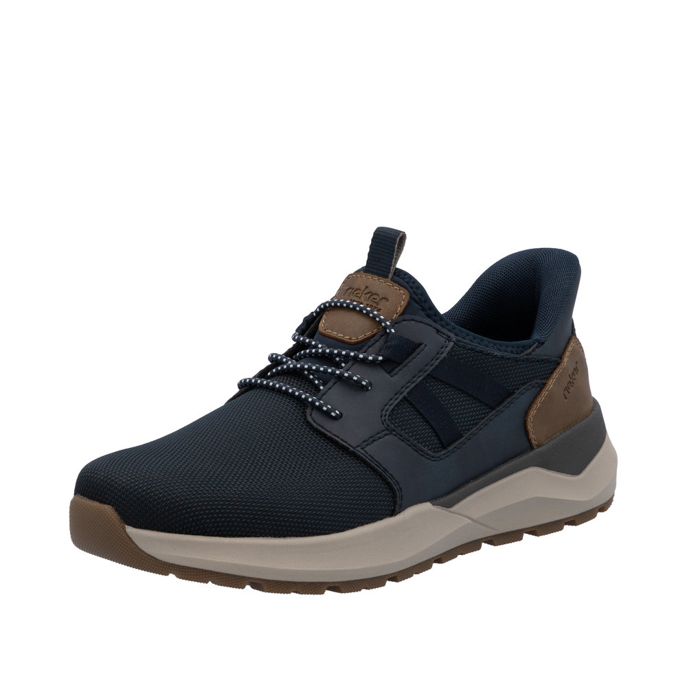 RIEKER Herren Sneaker Slipper blau 06051-14 Ready-2-Go