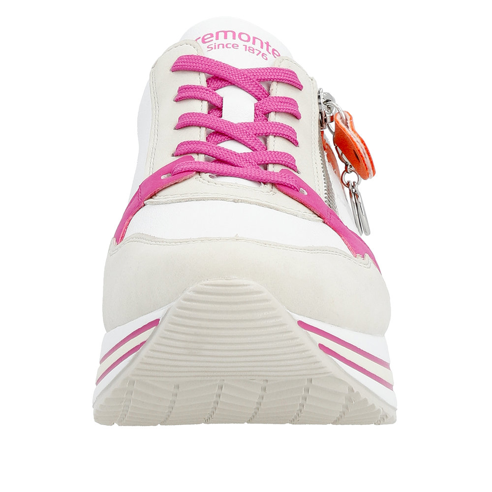 REMONTE Damen Sneaker weiß pink orange D1323-80 echt Leder