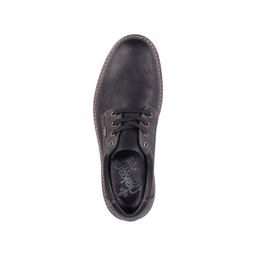 RIEKER Herren Halbschuh schwarz B4610-00 Leder und TEX
